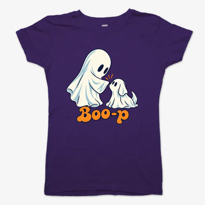 Boo-p cute ghost and puppy-Women's T-Shirt-Violet