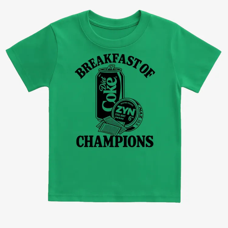 Breakfast of Champs-Kids T-Shirt-Green