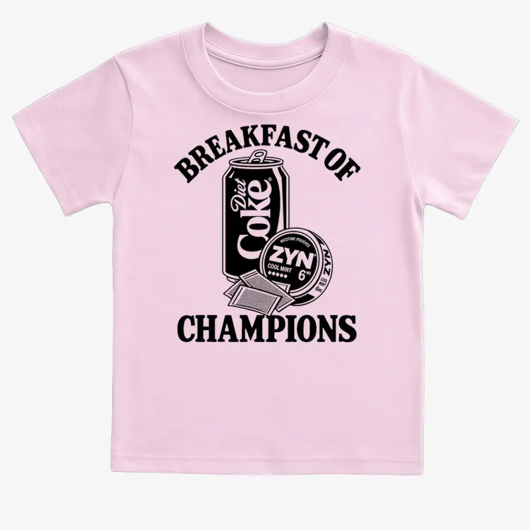 Breakfast of Champs-Kids T-Shirt-Pink