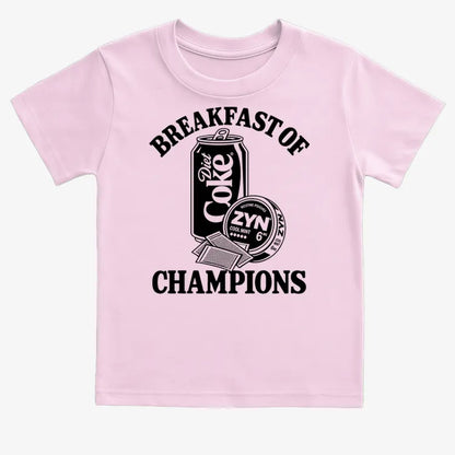 Breakfast of Champs-Kids T-Shirt-Pink