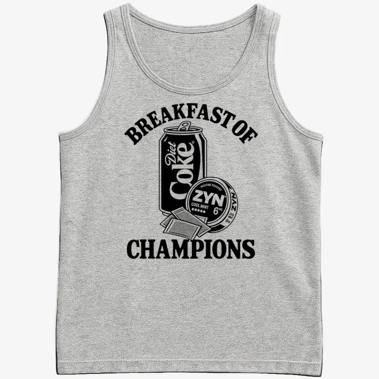 Breakfast of Champs-Men's Tank Top-Gray Heather