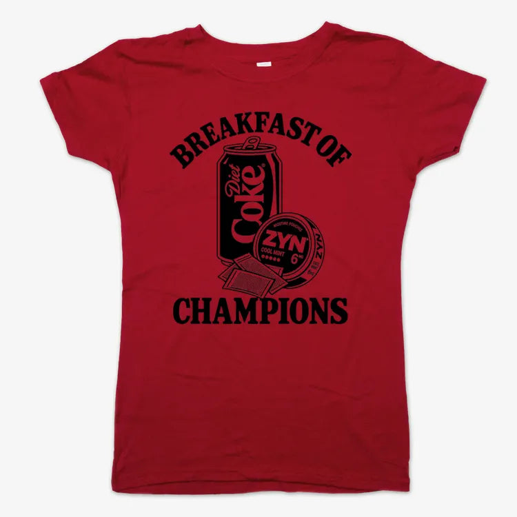 Breakfast of Champs-Women's T-Shirt-Deep Red
