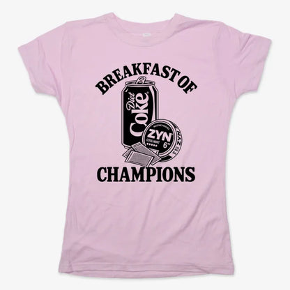 Breakfast of Champs-Women's T-Shirt-Soft Pink