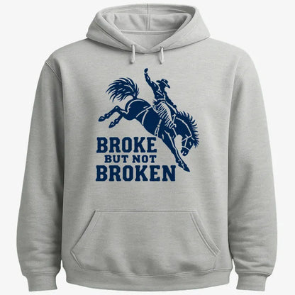 Broke but Not Broken-Hoodie-Gray Heather