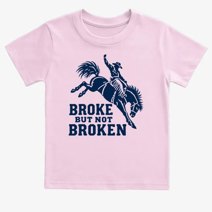 Broke but Not Broken-Kids T-Shirt-Pink