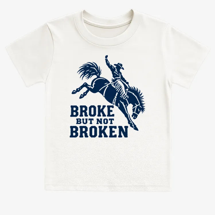 Broke but Not Broken-Kids T-Shirt-White