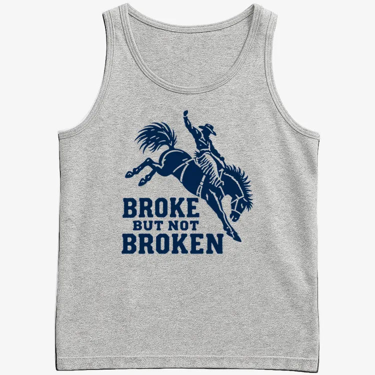 Broke but Not Broken-Men's Tank Top-Gray Heather