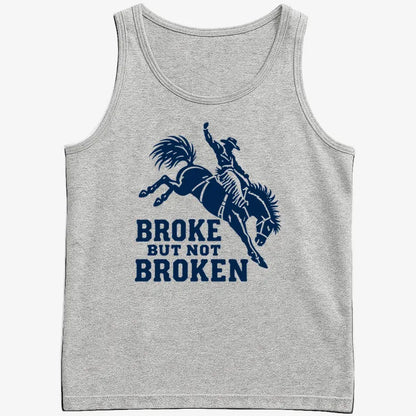 Broke but Not Broken-Men's Tank Top-Gray Heather
