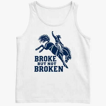 Broke but Not Broken-Men's Tank Top-White