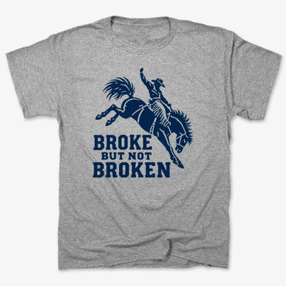 Broke but Not Broken-Unisex Heavyweight T-Shirt-Heather Gray
