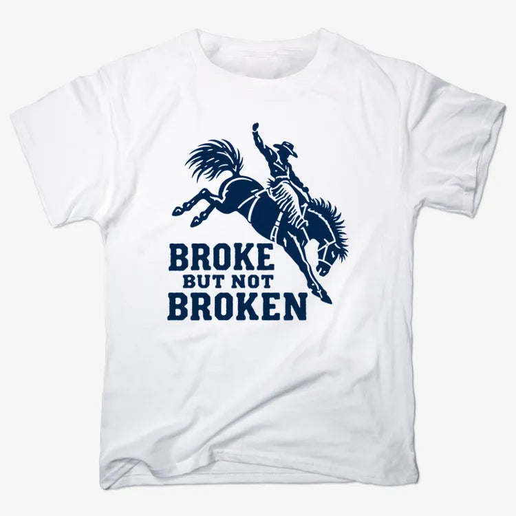 Broke but Not Broken-Unisex Heavyweight T-Shirt-White