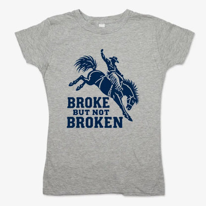 Broke but Not Broken-Women's T-Shirt-Gray Granite