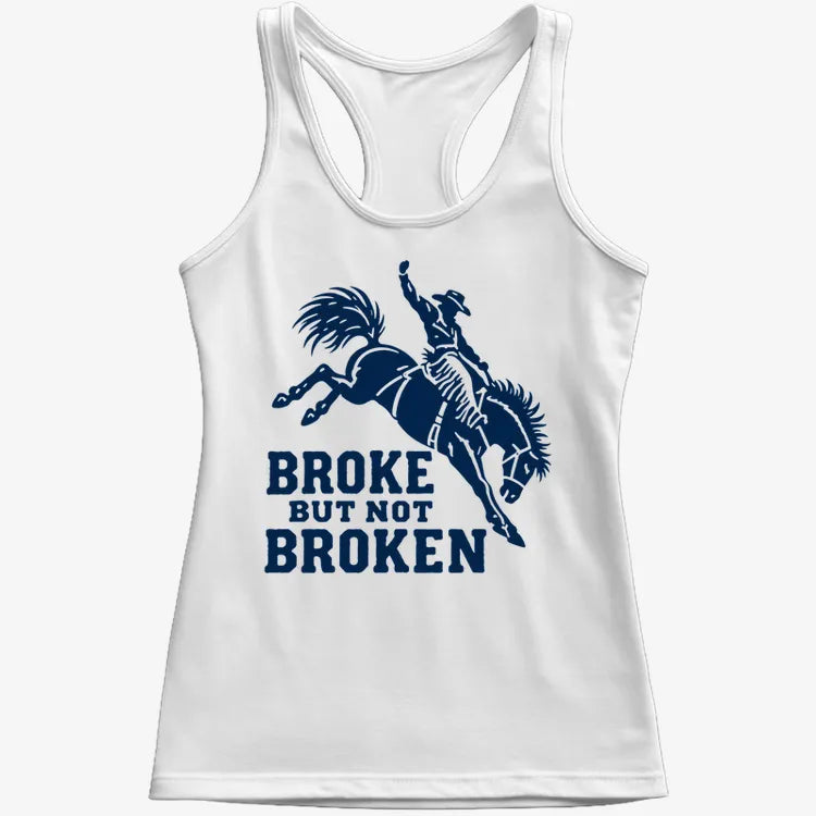 Broke but Not Broken-Women's Tank Top-Snow