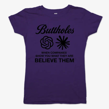 Buttholes: Believe them-Women's T-Shirt-Violet