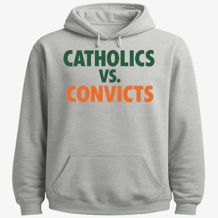 CATHOLICS vs. CONVICTS-Hoodie-Gray Heather