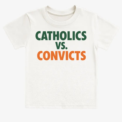 CATHOLICS vs. CONVICTS-Kids T-Shirt-White