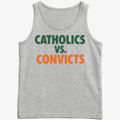 CATHOLICS vs. CONVICTS-Men's Tank Top-Gray Heather
