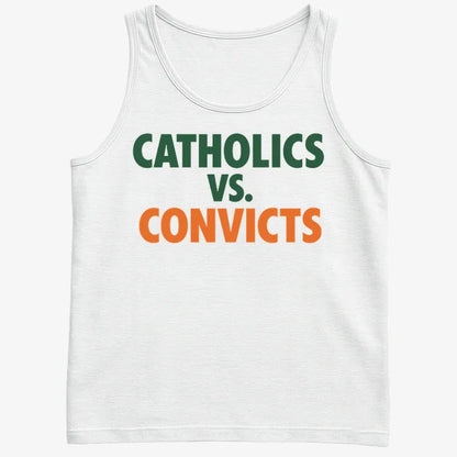 CATHOLICS vs. CONVICTS-Men's Tank Top-White