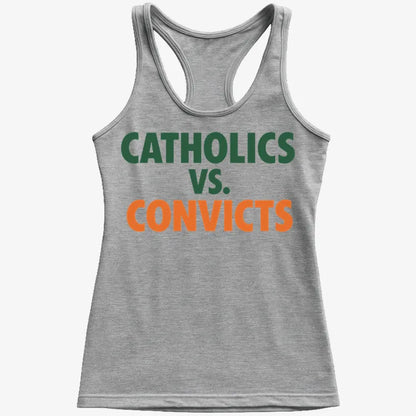 CATHOLICS vs. CONVICTS-Women's Tank Top-Gray Granite
