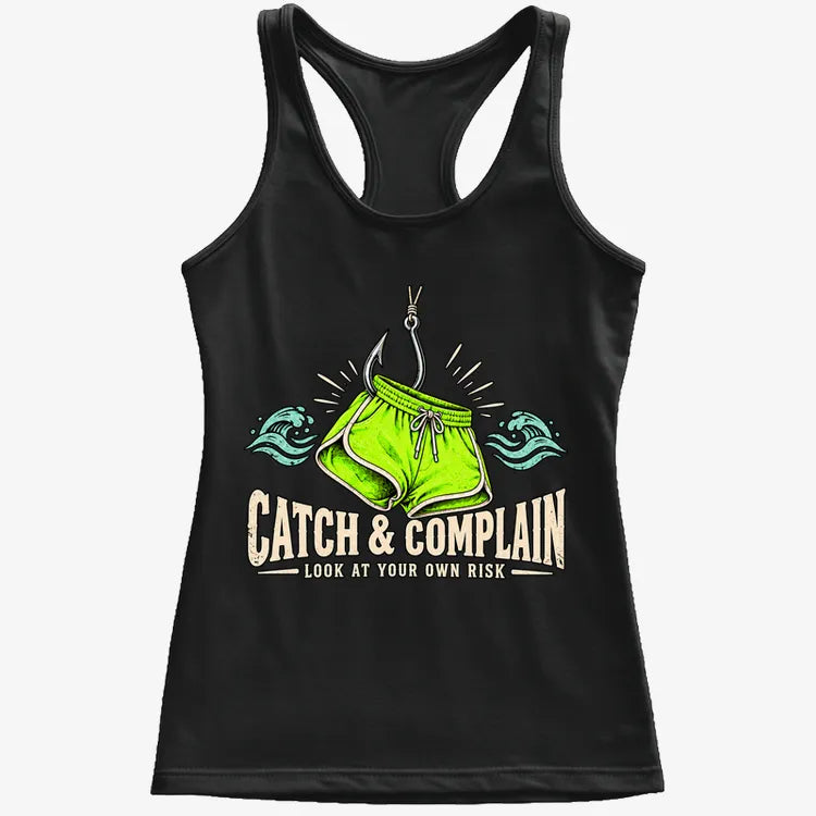 Catch & Complain Look at Your Own Risk-Women's Tank Top-Midnight