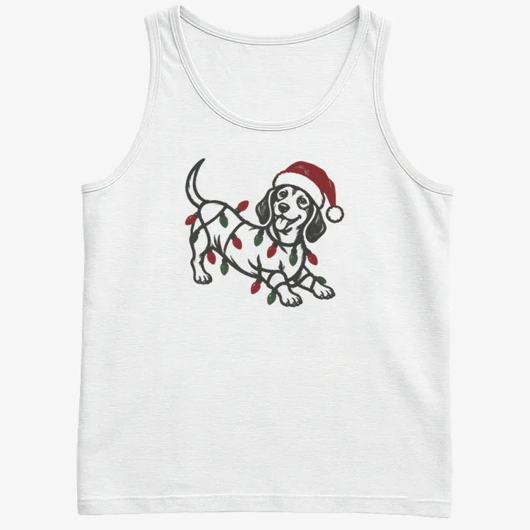 Christmas Dachshund-Men's Tank Top-White