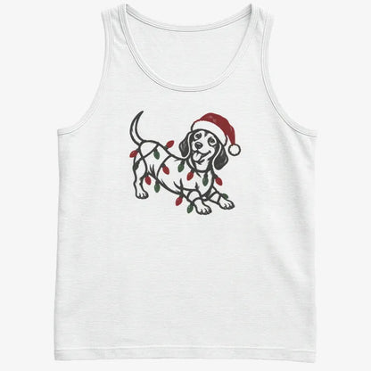 Christmas Dachshund-Men's Tank Top-White