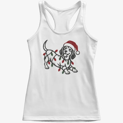 Christmas Dachshund-Women's Tank Top-Snow