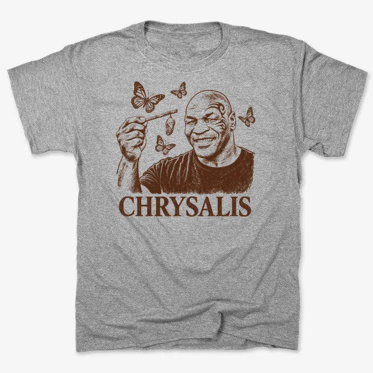 Chrysalis-Unisex Heavyweight T-Shirt-Heather Gray