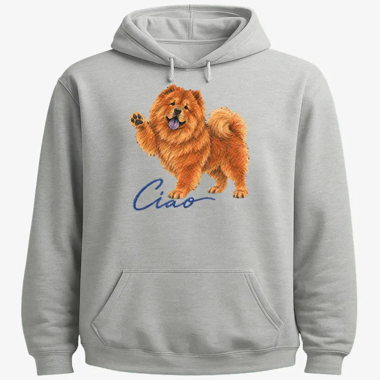 Ciao Chow Chow-Hoodie-Gray Heather