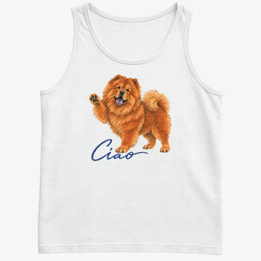 Ciao Chow Chow-Men's Tank Top-White