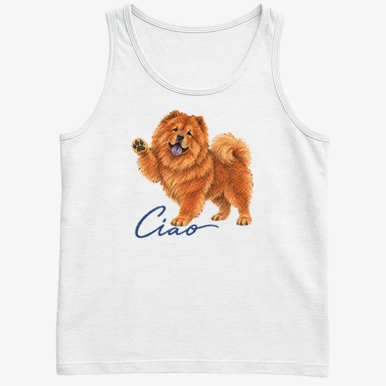 Ciao Chow Chow-Men's Tank Top-White