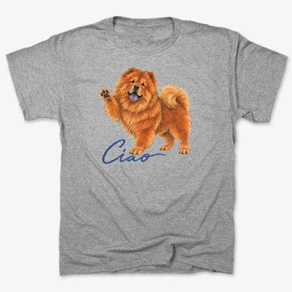 Ciao Chow Chow-Unisex Heavyweight T-Shirt-Heather Gray