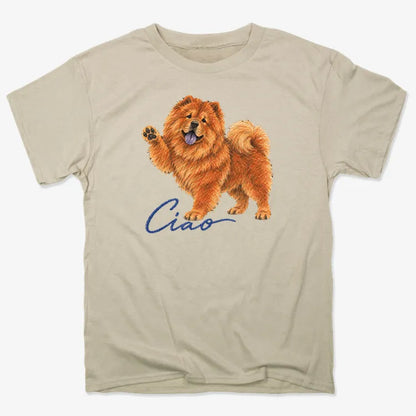 Ciao Chow Chow-Unisex Heavyweight T-Shirt-Sand