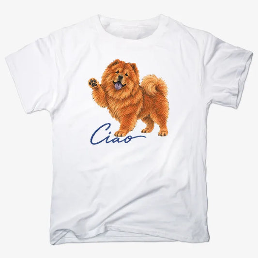 Ciao Chow Chow-Unisex Heavyweight T-Shirt-White