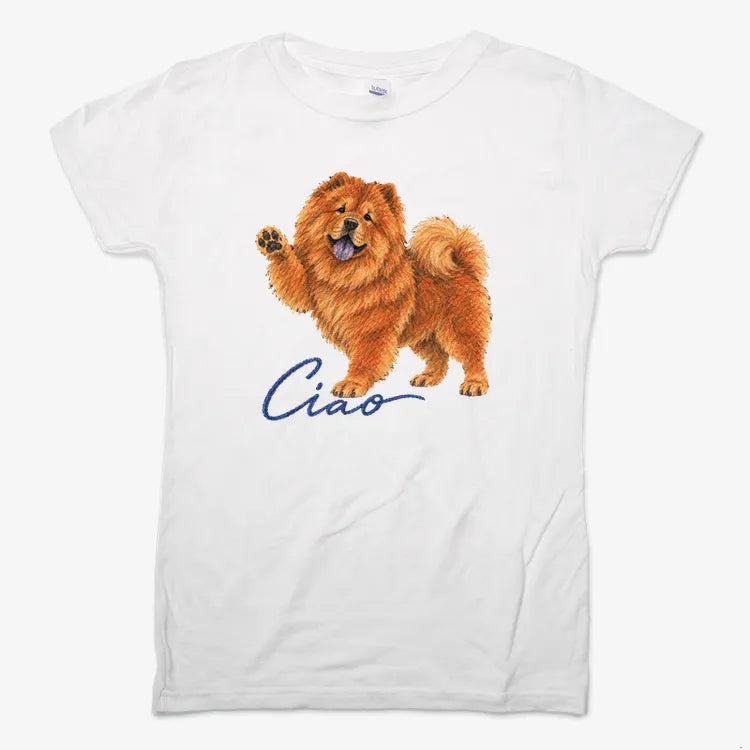 Ciao Chow Chow-Women's T-Shirt-Snow