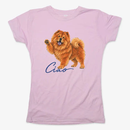 Ciao Chow Chow-Women's T-Shirt-Soft Pink