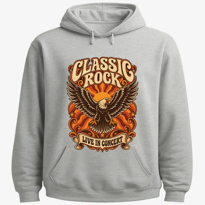 Classic Rock Revival Tee-Hoodie-Gray Heather