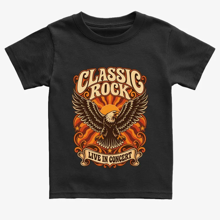 Classic Rock Revival Tee-Kids T-Shirt-Black