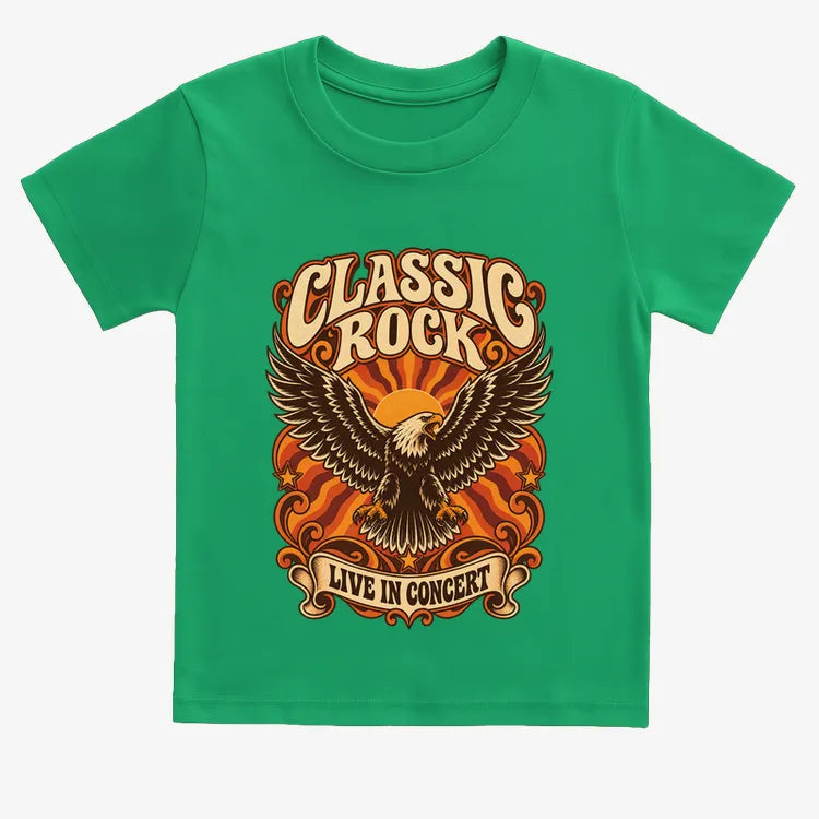 Classic Rock Revival Tee-Kids T-Shirt-Green