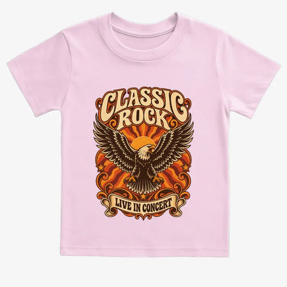 Classic Rock Revival Tee-Kids T-Shirt-Pink