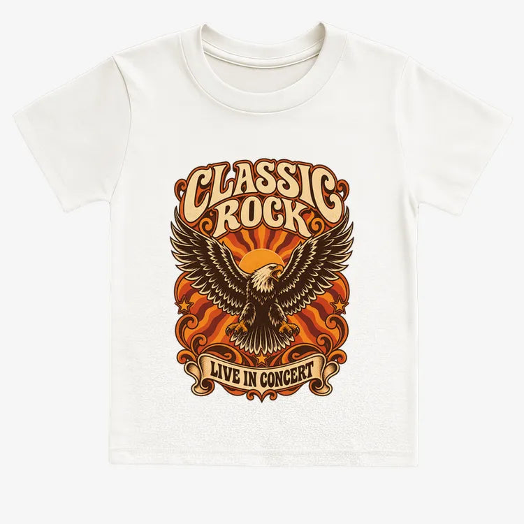 Classic Rock Revival Tee-Kids T-Shirt-White
