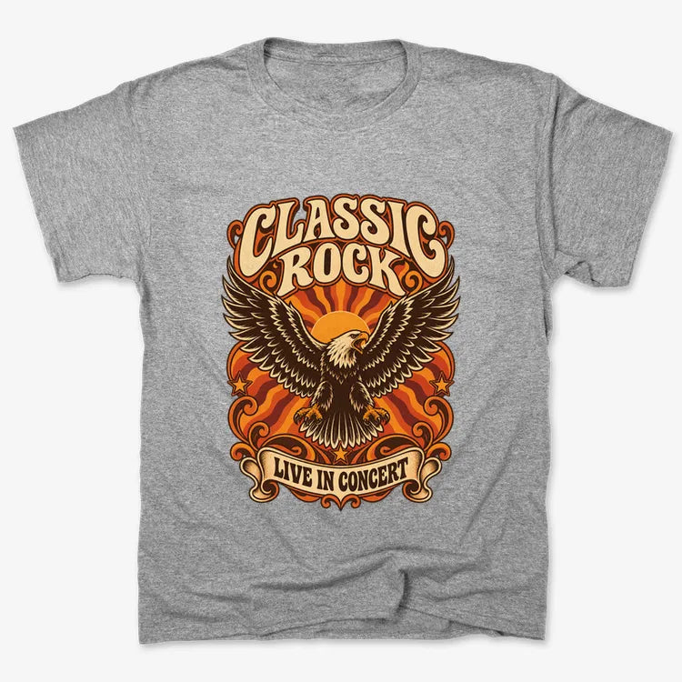 Classic Rock Revival Tee-Men's T-Shirt-Gray Heather