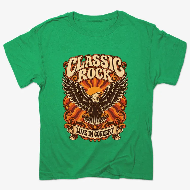 Classic Rock Revival Tee-Men's T-Shirt-Kelly Green Heather