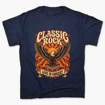 Classic Rock Revival Tee-Men's T-Shirt-Navy Blue