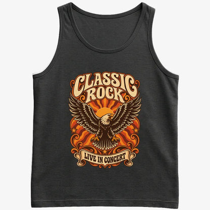 Classic Rock Revival Tee-Men's Tank Top-Black