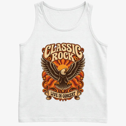 Classic Rock Revival Tee-Men's Tank Top-White