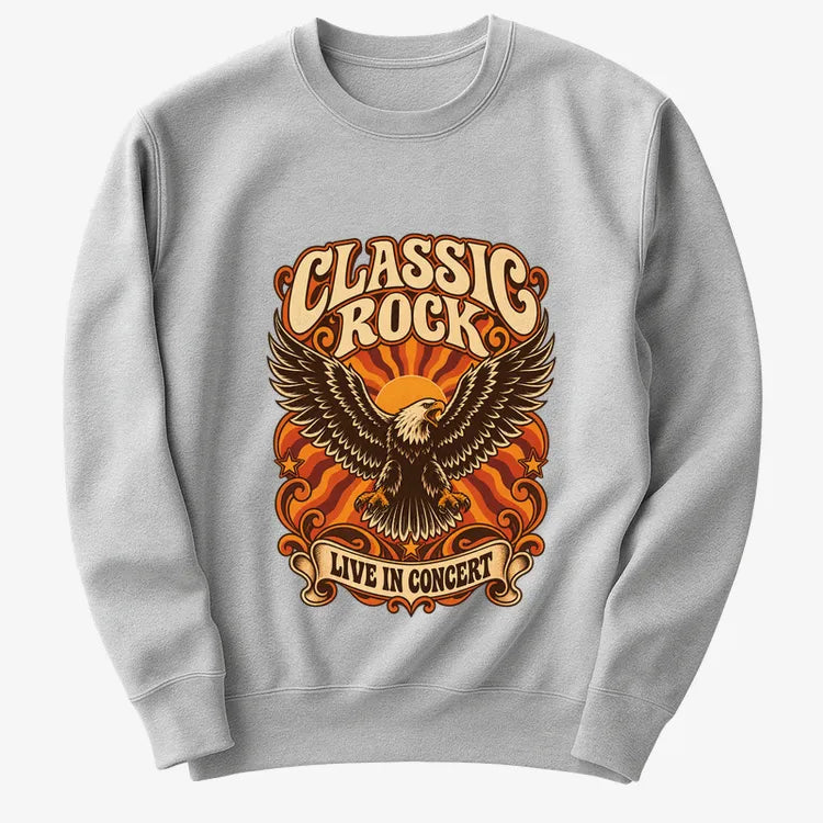 Classic Rock Revival Tee-Sweater-Gray Heather