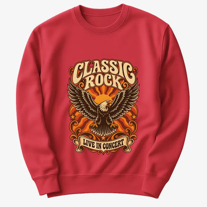 Classic Rock Revival Tee-Sweater-Red