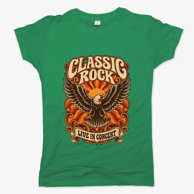 Classic Rock Revival Tee-Women's T-Shirt-Lucky Green