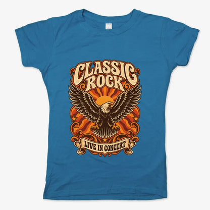 Classic Rock Revival Tee-Women's T-Shirt-Sky Blue